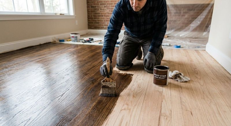 Oak Floor Staining in Kansas City, KS
